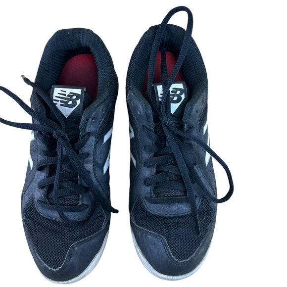 New Balance Boys Baseball Cleats Size 1.5Y Black White JASTARK1 Junior All Stars - Picture 2 of 10